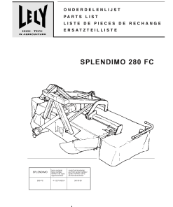 Lely splendimo_280_FC Parts manual catalog PDF Download
