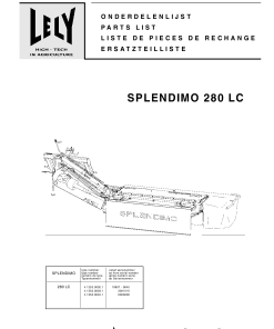 Lely splendimo_280_LC Parts manual catalog PDF Download