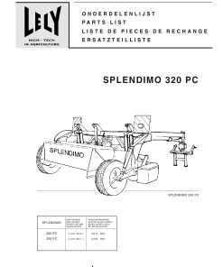 Lely splendimo_320_PC Parts manual catalog PDF Download