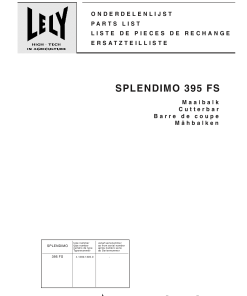 Lely splendimo_395_FS Parts manual catalog PDF Download