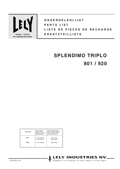 Lely splendimo_801_920_triplo_2 Parts manual catalog PDF Download