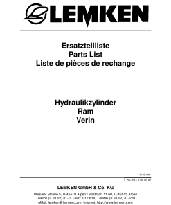 Lemken Hydraulikzylinder_Ram Parts manual catalog PDF Download
