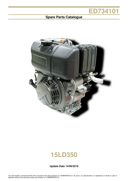 Lombardini 15LD350 Parts manual catalog PDF Download
