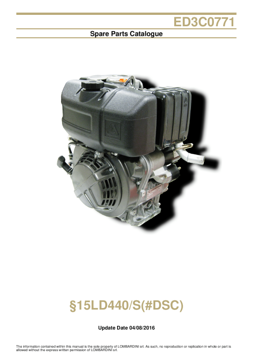 Lombardini 15LD440 Parts manual catalog PDF Download