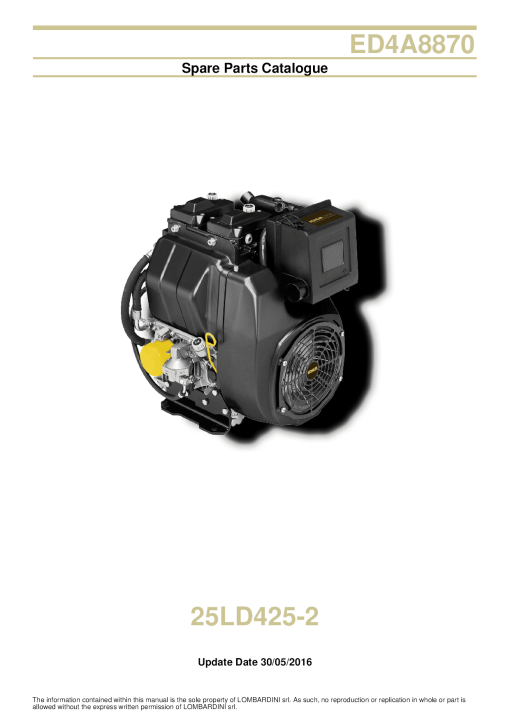 Lombardini 25LD475 Parts manual catalog PDF Download