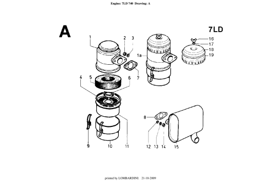 Lombardini 7LD740 Diesel Parts manual catalog PDF Download