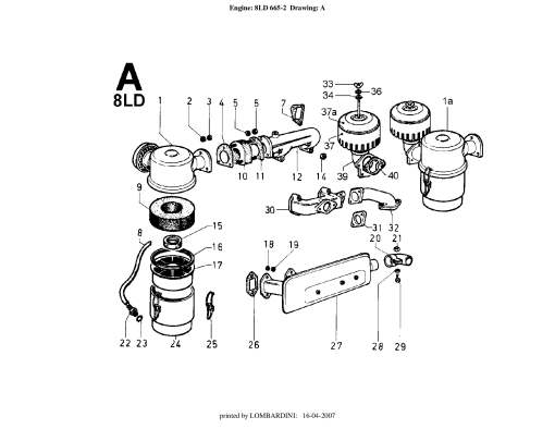 Lombardini 8LD665 Diesel Parts manual catalog PDF Download
