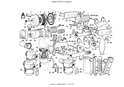 Lombardini 9LD561 Diesel Parts manual catalog PDF Download