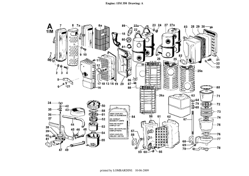 Lombardini IM350Benzin Parts manual catalog PDF Download