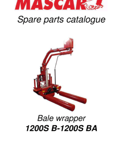 Mascar 1200S Bale_wrapper Parts manual catalog PDF Download