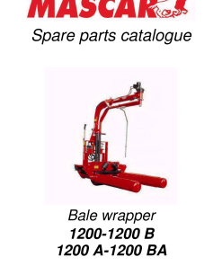 Mascar 1200_1 Bale_wrapper Parts manual catalog PDF Download