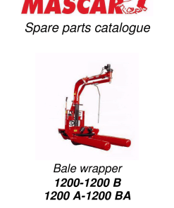 Mascar 1200_2 Bale_wrapper Parts manual catalog PDF Download