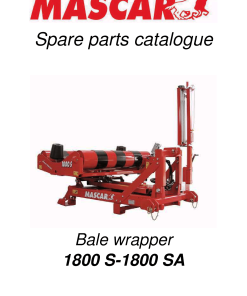 Mascar 1800S Bale_wrapper Parts manual catalog PDF Download