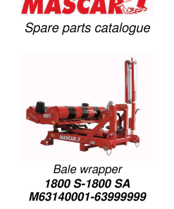 Mascar 1800S_2 Bale_wrapper Parts manual catalog PDF Download