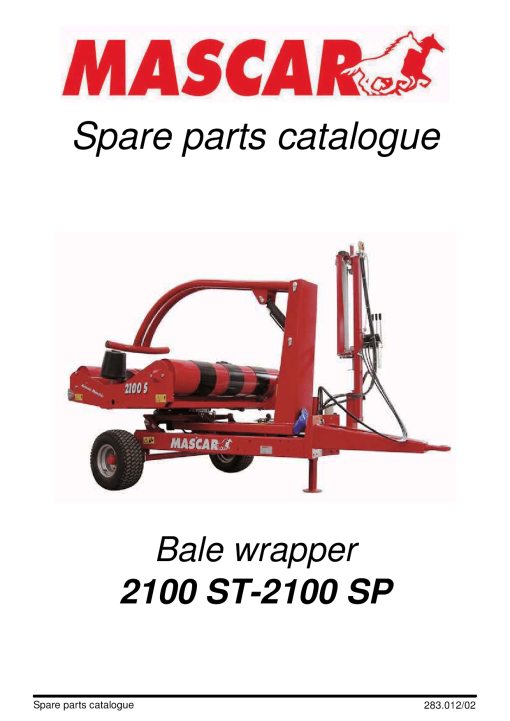 Mascar 2100 Bale_wrapper Parts manual catalog PDF Download
