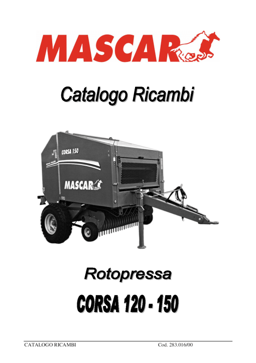 Mascar Corsa_120_150 Baler Parts manual catalog PDF Download