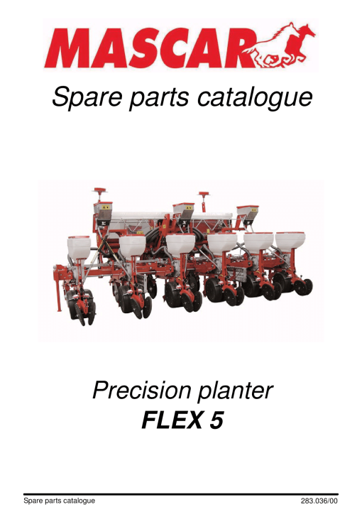 Mascar Flex_5 Seed_drill Parts manual catalog PDF Download