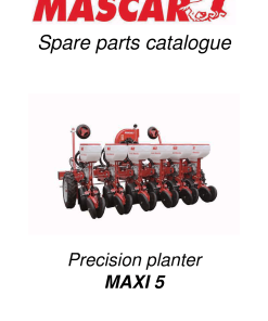 Mascar Maxi_5 Seed_drill Parts manual catalog PDF Download
