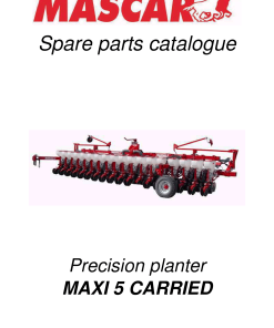 Mascar Maxi_5_Carried Seed_drill Parts manual catalog PDF Download