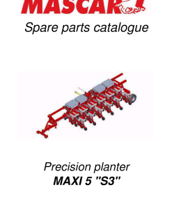 Mascar Maxi_5_S3 Seed_drill Parts manual catalog PDF Download