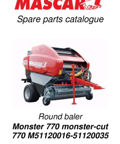 Mascar Monster_770_Monster_Cut_770_2 Baler Parts manual catalog PDF Download
