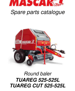 Mascar Tuareg_525_Tuareg_Cut_525 Baler Parts manual catalog PDF Download