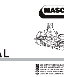 Maschio A_AL TAV 77-1 Rotary_tiller Parts manual catalog PDF Download