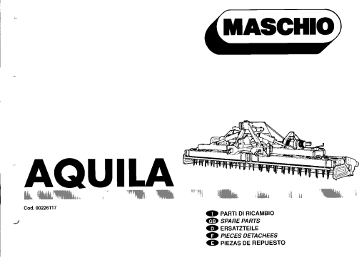 Maschio Aquila Cod 00226117 Rotary_harrow Parts manual catalog PDF Download