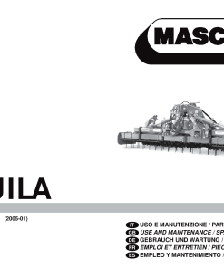 Maschio Aquila_Cod. F07010086 Rotary_harrow Parts manual catalog PDF Download
