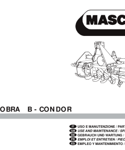 Maschio B-Cobra_B-Condor Rotary_tiller Parts manual catalog PDF Download