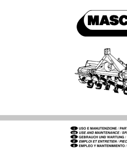 Maschio BI shredder Parts manual catalog PDF Download