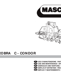 Maschio C-Cobra_C-Condor Rotary_tiller Parts manual catalog PDF Download