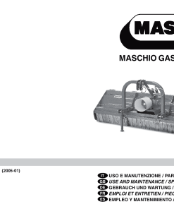 Maschio CL_Cod. F07010419 Mower Parts manual catalog PDF Download