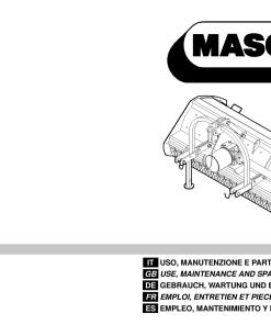 Maschio CL_Cod. T25000001 Mower Parts manual catalog PDF Download