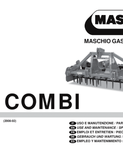Maschio DC_Combi Rotary_harrow Parts manual catalog PDF Download