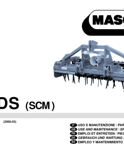 Maschio DC_DS _SCM Rotary_harrow Parts manual catalog PDF Download