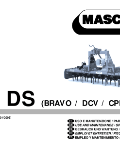 Maschio DC_DS_Bravo_DCV_CPR-Super Rotary_harrow Parts manual catalog PDF Download