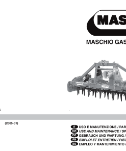 Maschio DM_Cod. F07010075 Rotary_harrow Parts manual catalog PDF Download