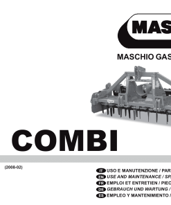 Maschio DM_Combi Rotary_harrow Parts manual catalog PDF Download