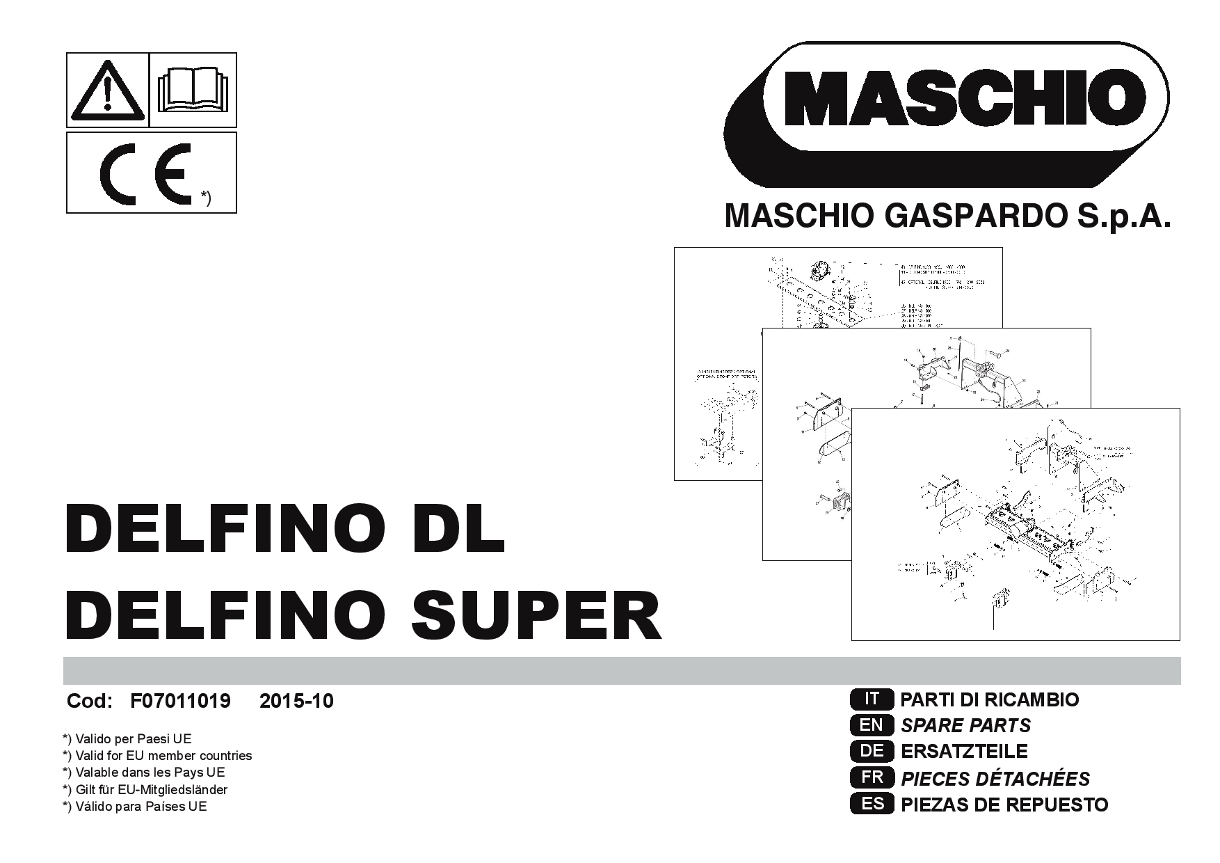 Maschio Delfino-DL_Delfino-Super Rotary_harrow Parts manual catalog PDF Download