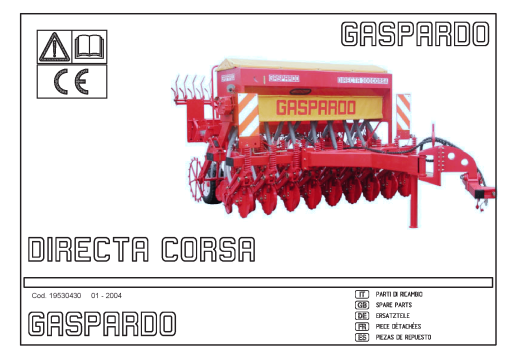 Maschio Directa_Corsa Seed_drill Parts manual catalog PDF Download