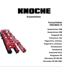 Maschio Discmax_DIM-H Disc_Harrow Parts manual catalog PDF Download