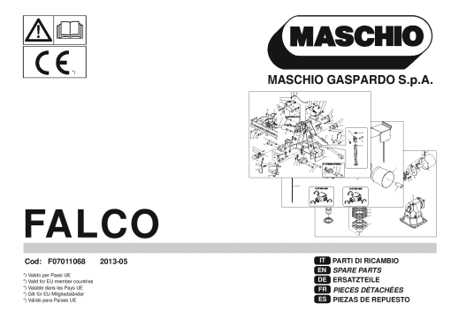 Maschio Falco_Cod F07011068 Rotary_harrow Parts manual catalog PDF Download