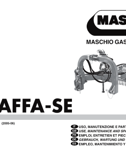 Maschio Giraffa_SE Mower Parts manual catalog PDF Download