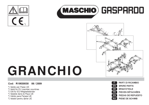 Maschio Granchio_TAV 980-12 Seed_bedder Parts manual catalog PDF Download