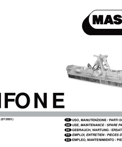 Maschio Grifone Mower Parts manual catalog PDF Download