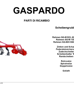 Maschio Grubber Cultivator Parts manual catalog PDF Download