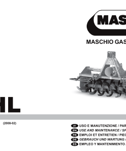 Maschio H-HL_TAV 10 shredder Parts manual catalog PDF Download