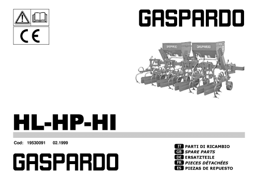 Maschio HL_HP_HI Rotary_tiller Parts manual catalog PDF Download