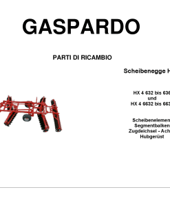 Maschio HX4 Disc_Harrow Parts manual catalog PDF Download